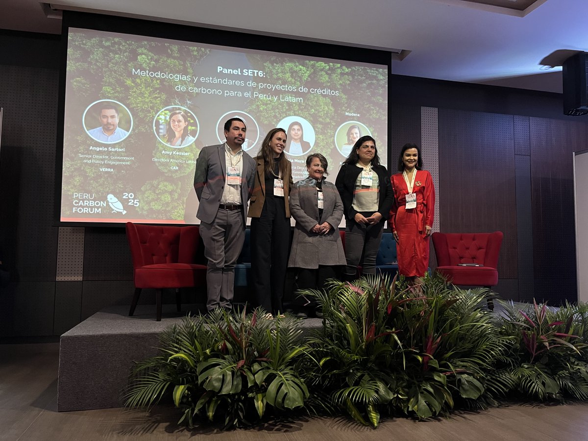 Amy Kessler, Dir of LATAM, spoke at the #PeruCarbonForum on creating confidence in carbon standards through clear eligibility &amp; quantification, verification &amp; incorporation of country context - incl legal framework, land tenure considerations &amp; sector specific common practice.