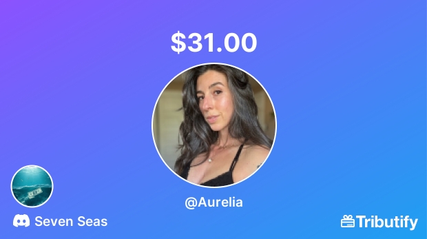 PopUpFindom's tweet image. Yay! Somebody sent a custom gift for $31.00 on @mytributify via "Seven Seas" discord server 💛💖⭐💸

Support me, buy me gifts, &amp;amp; more on Tributify!

tributify.com/Aurelia