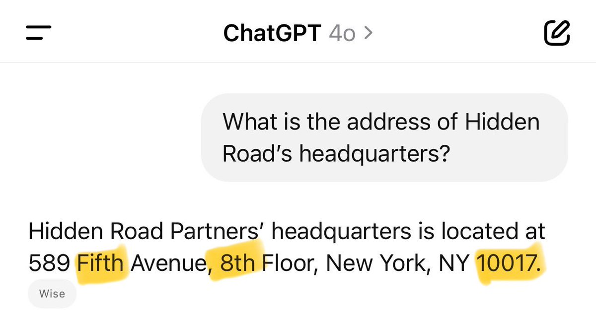 NotFinancialAdvice.Crypto (@nfadotcrypto) on Twitter photo Wow it’s actually a double 589… 🤯
589 5th Avenue, 8th Floor, NY 10017
(5) 5th Avenue
(8) 8th floor
(9) New York 10017 (1+0+0+1+7 = 9)
<a href="/TwosecondTom/">$XRP Tomē⭕️</a> Wow it’s actually a double 589… 🤯
589 5th Avenue, 8th Floor, NY 10017
(5) 5th Avenue
(8) 8th floor
(9) New York 10017 (1+0+0+1+7 = 9)
<a href="/TwosecondTom/">$XRP Tomē⭕️</a>