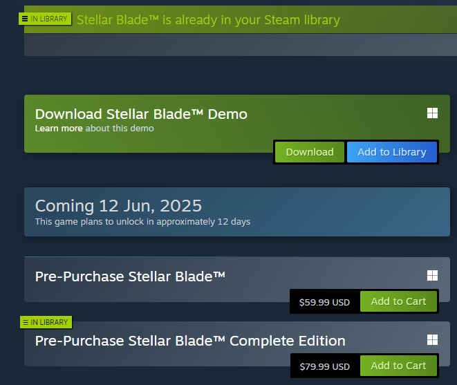 iZN1337's tweet photo. @StellarBlade Good, now please ask Sony to do the same with other games too. They need to be available everywhere. https://t.co/tfzyOKYuaI