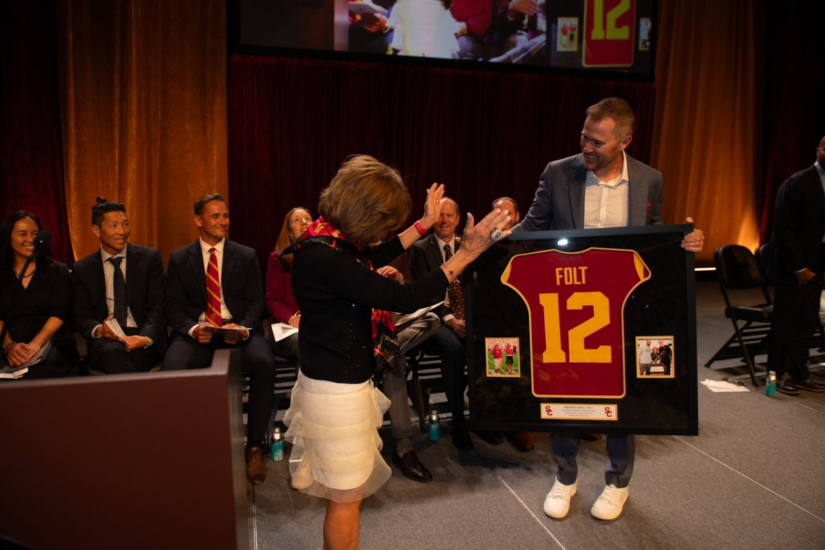 Carol Folt (@presidentfolt) on Twitter photo What a wonderful gift and moment! Always wanted a Trojan jersey and number. Now <a href="/Jujubballin/">JUJU WATKINS</a> and I are both #12! Thanks so much to <a href="/USC_Athletics/">USC Trojans</a> and Lincoln Riley. #FightOnForever What a wonderful gift and moment! Always wanted a Trojan jersey and number. Now <a href="/Jujubballin/">JUJU WATKINS</a> and I are both #12! Thanks so much to <a href="/USC_Athletics/">USC Trojans</a> and Lincoln Riley. #FightOnForever