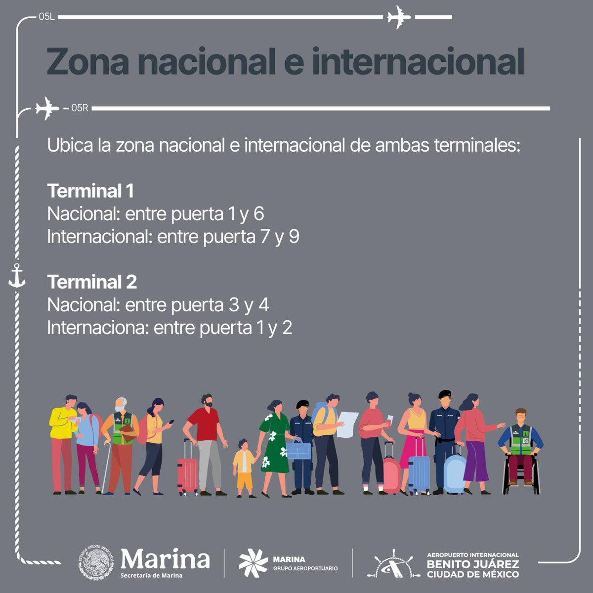 Si vienes por un pasajero, toma en cuenta la siguiente información. #AICM