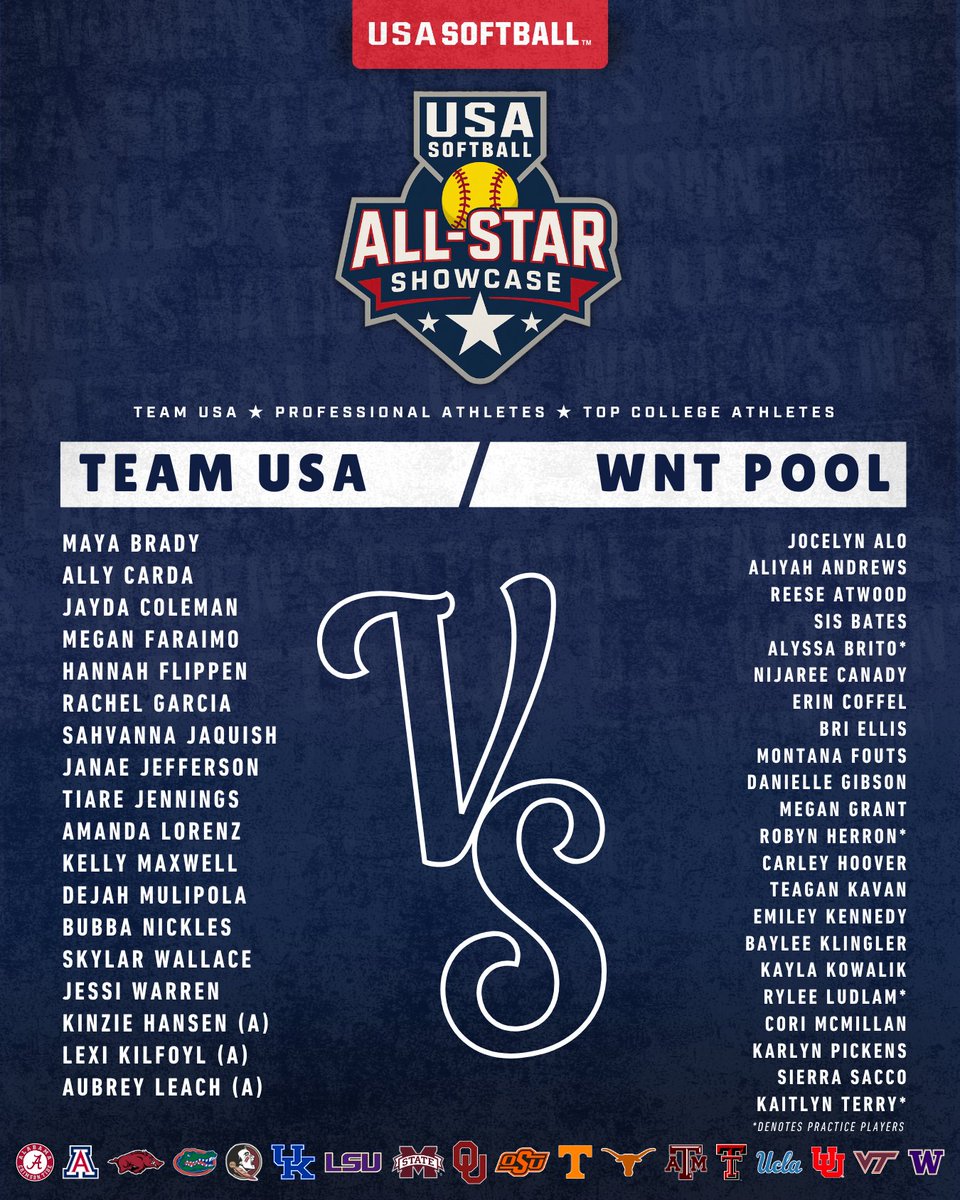 USA Softball (@usasoftball) on Twitter photo ๐ฅ Team USA. Pro legends. College stars.
It all goes down at the #USASoftball All-Star Showcase on June 26 in OKC. ๐ฅ
๐
6.26.25 | ๐ 6PM CT | ๐ <a href="/DevonParkOKC/">Devon Park</a>
๐๐ค๐ง๐ ๐๐ฃ๐๐ค ยป go.usasoftball.com/25allstarshowcโฆ ๐ฅ Team USA. Pro legends. College stars.
It all goes down at the #USASoftball All-Star Showcase on June 26 in OKC. ๐ฅ
๐
6.26.25 | ๐ 6PM CT | ๐ <a href="/DevonParkOKC/">Devon Park</a>
๐๐ค๐ง๐ ๐๐ฃ๐๐ค ยป go.usasoftball.com/25allstarshowcโฆ