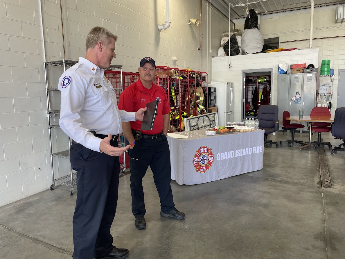 GIFireDept's tweet image. After 25 years, we give one final tip of the cap to Capt. Scott Piercy. We held a retirement reception for him at Fire Station #4 in front of family & fellow firefighters.
He said he's excited for an upcoming trip to Alaska! Enjoy retirement and thank you for your service!