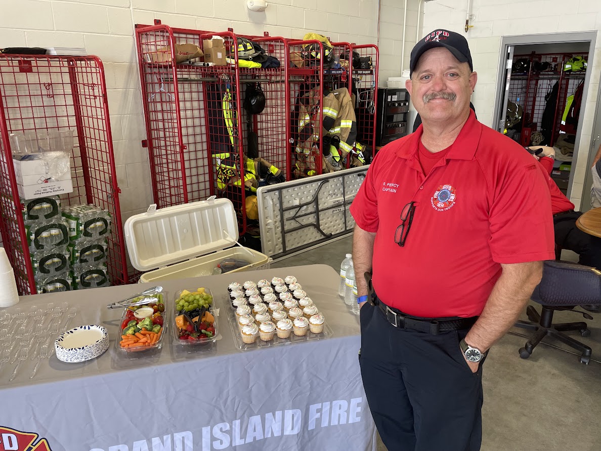 GIFireDept's tweet image. After 25 years, we give one final tip of the cap to Capt. Scott Piercy. We held a retirement reception for him at Fire Station #4 in front of family & fellow firefighters.
He said he's excited for an upcoming trip to Alaska! Enjoy retirement and thank you for your service!