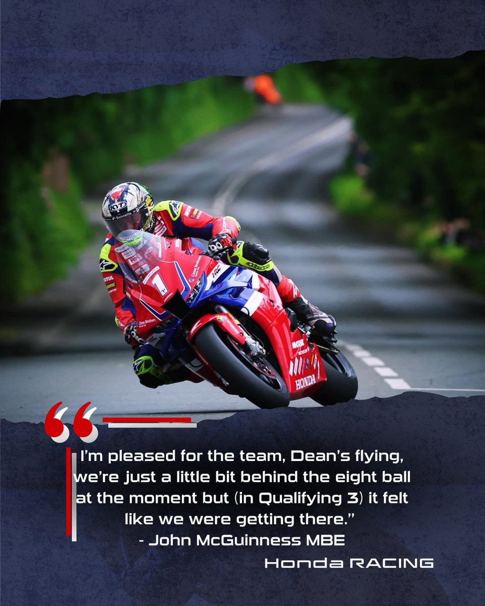 Honda Racing UK (@hondaracinguk) on Twitter photo The full story of another successful day's Qualifying for <a href="/deanharrisonTT/">Dean Harrison</a>, <a href="/jm130tt/">John McGuinness MBE</a> and Honda Racing at the 2025 Isle of Man TT, including rider quotes, is now available here: link.honda.racing/GCtV
#HondaRacing #Fireblade #CBR600RR <a href="/ttracesofficial/">Isle of Man TT Races</a> The full story of another successful day's Qualifying for <a href="/deanharrisonTT/">Dean Harrison</a>, <a href="/jm130tt/">John McGuinness MBE</a> and Honda Racing at the 2025 Isle of Man TT, including rider quotes, is now available here: link.honda.racing/GCtV
#HondaRacing #Fireblade #CBR600RR <a href="/ttracesofficial/">Isle of Man TT Races</a>