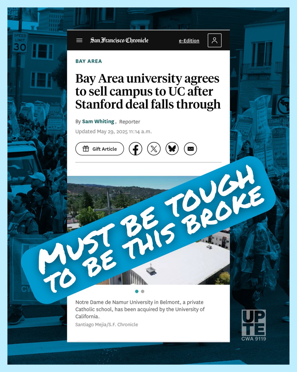 UC: Sorry, we have no money to address the staffing crisis.

Also, UC: Drops undisclosed millions on a 96-acre Belmont campus. #UC #ResetUCPriorities #UCSF #UCSanFrancisco