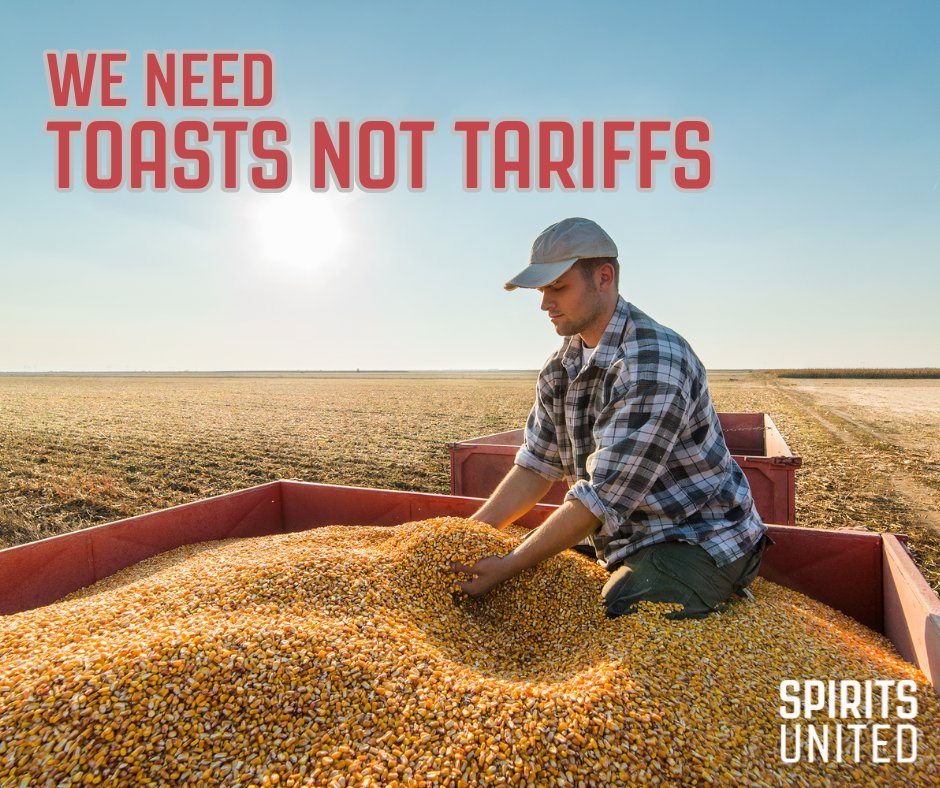 SpiritsUnited's tweet image. More than 85% of U.S. spirits exports go to countries that have eliminated tariffs, and nearly 100% of spirits imported are from those countries. Continued access to global markets creates jobs, supporting rural and urban communities!

We need #ToastsNotTariffs 🥃 for distilled…