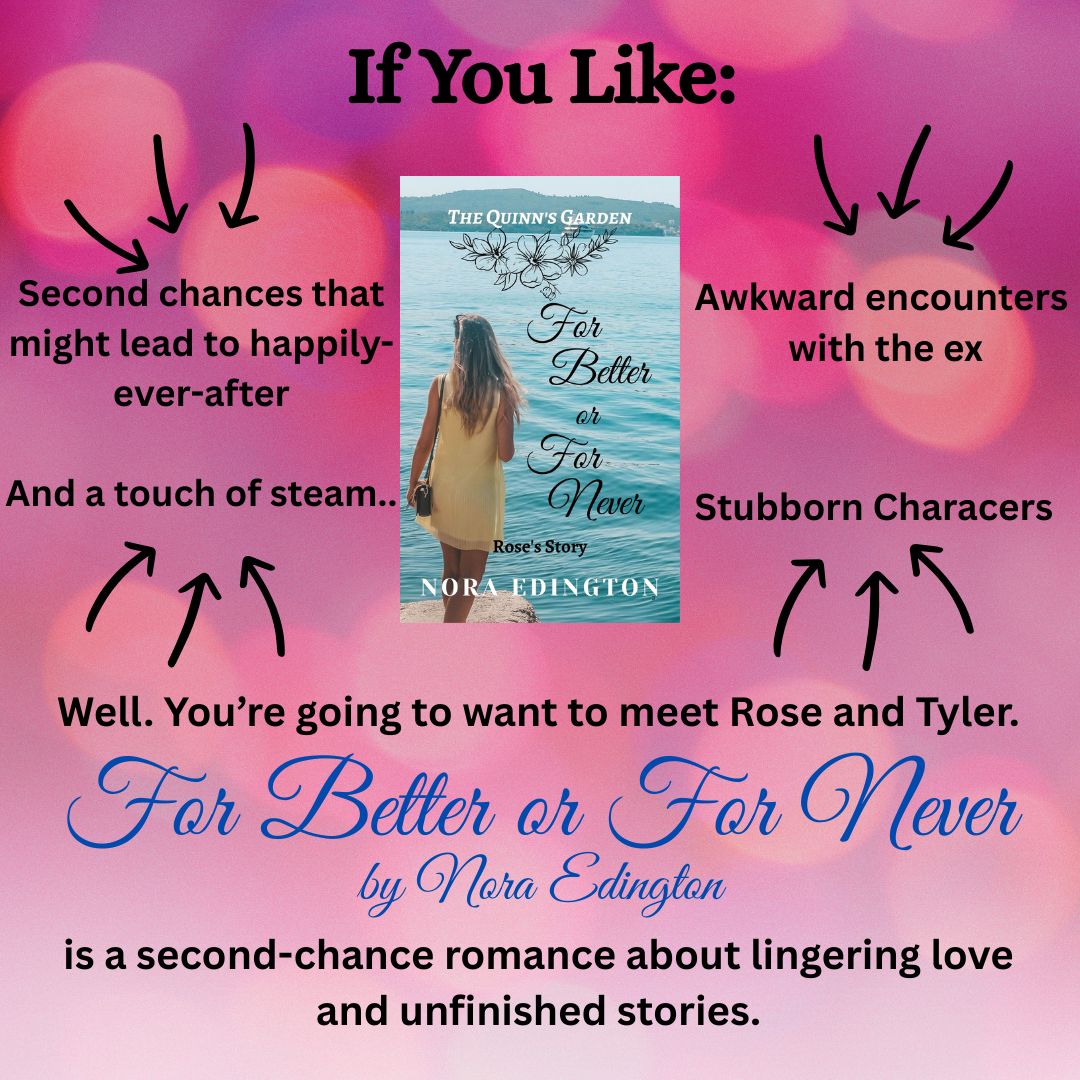 #NewReleases #romancebooks 
She loved him once. She never really stopped.
 *For Better or For Never* is out today!
❤️❤️❤️
Rose and Tyler’s story is full of heart, longing, and hope. 
I hope it stays with you long after the last page.
Grab your copy here: books2read.com/for-better-or-…