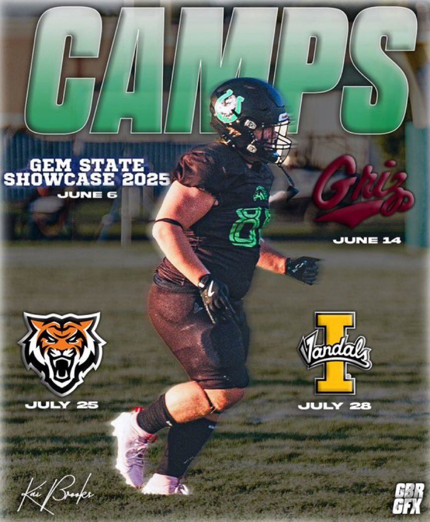 Camp schedule. Let’s work ! <a href="/SimonGifford49/">Simon Gifford</a> <a href="/IdahoRecruitHub/">Idaho Recruit Hub</a> <a href="/PrepRedzoneID/">Prep Redzone Idaho</a> <a href="/VandalFootball/">Idaho Football</a> <a href="/MontanaGrizFB/">Montana Griz Football</a> <a href="/gbrgfx/">GBRGFX</a>