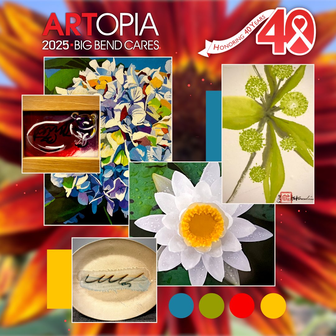 We're highlighting some more original artists today, those who created the pieces that they've donated! These works are a testament to the hours and creativity of our artists , so that the winning bidders can leave with a piece of community. See more at bigbendcares.org/artopia.