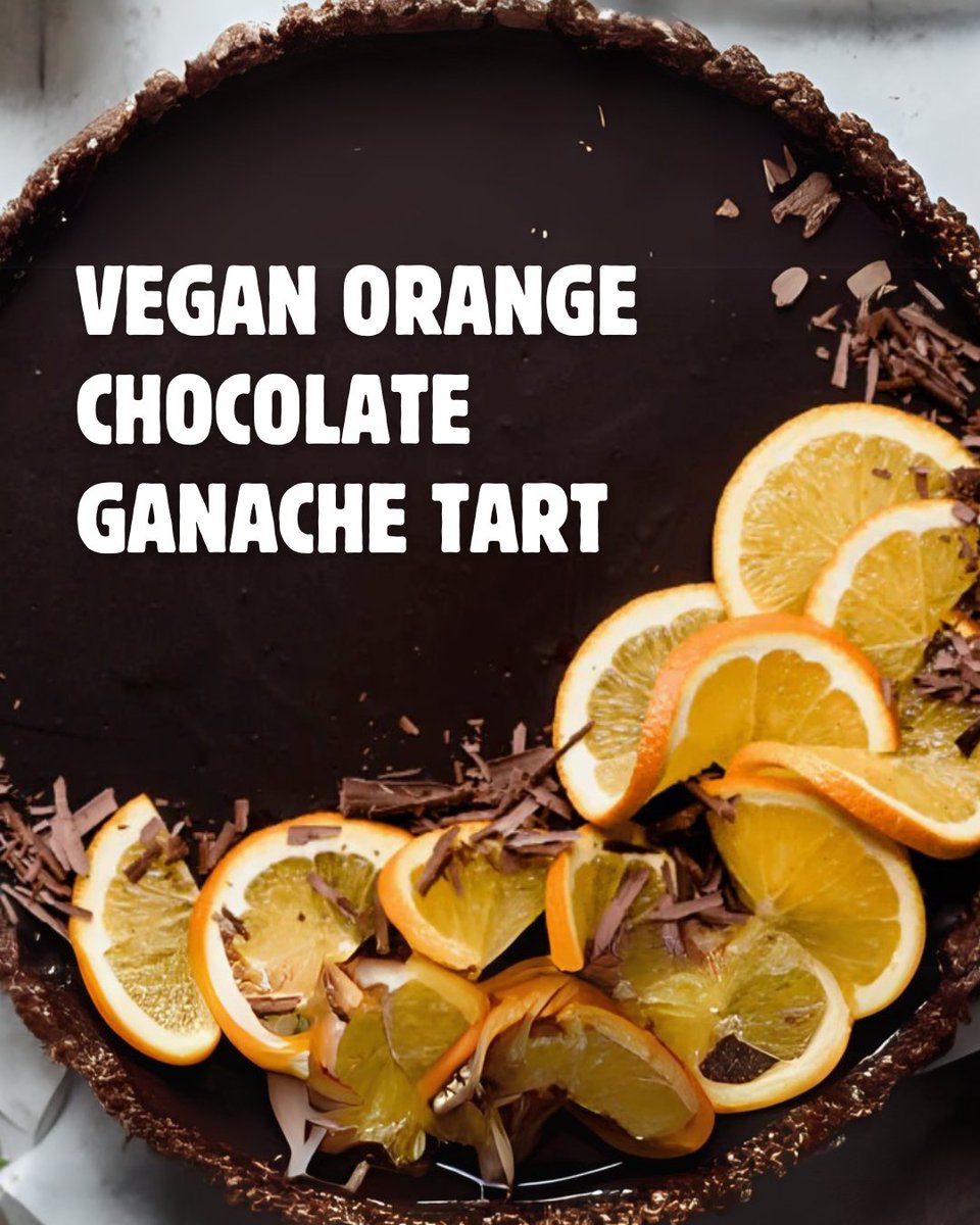 Wrapped Cashews make for the perfect crust to this Vegan &amp; gluten-free Orange Chocolate Ganache Tart! 😋 🍊

Try the recipe for yourself! bit.ly/3ycoATi