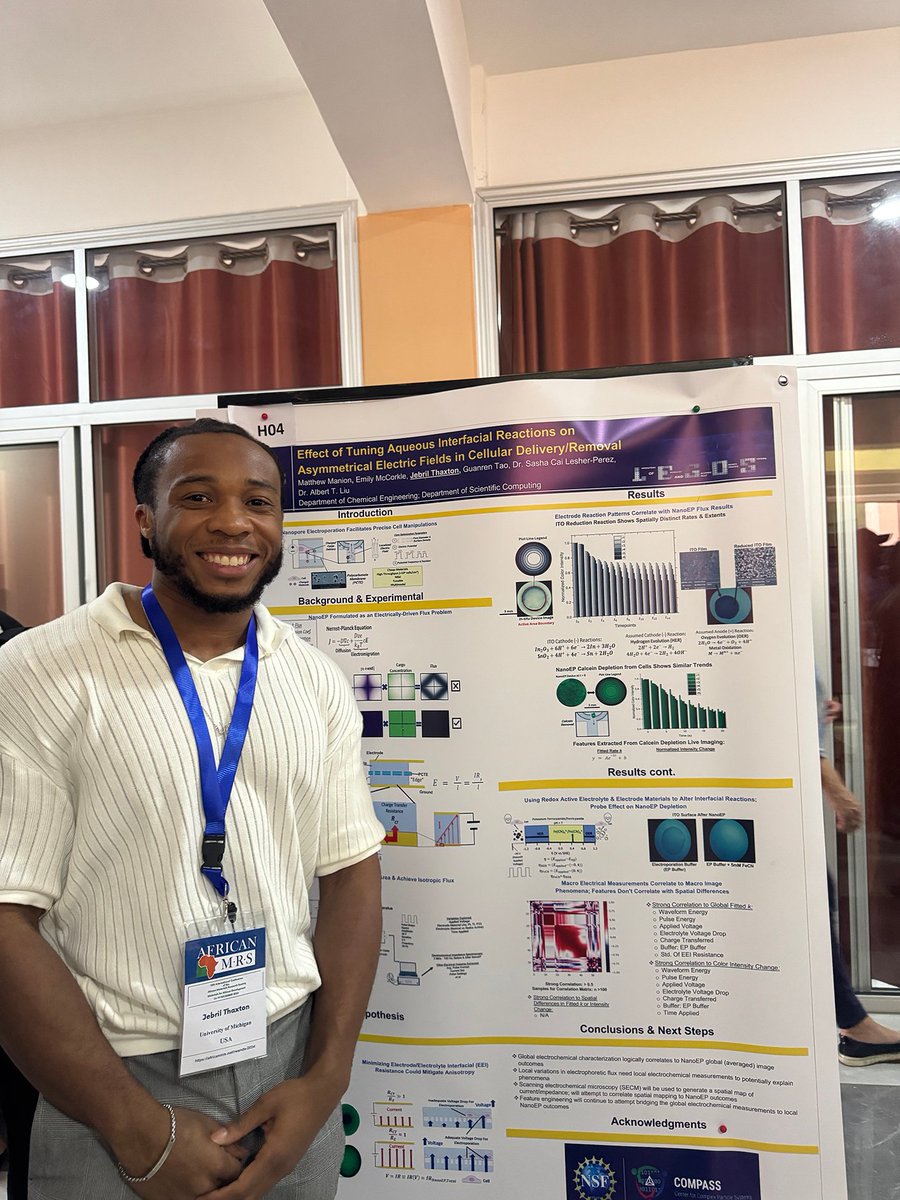 Michigan Chemical Engineering (@umichche) on Twitter photo ICYMI: "COMPASS VetIF Fellow attends AMRS Conference in Kigali, Rwanda"
COMPASS VetIF Fellow and member of <a href="/Albert_T_Liu/">Albert T. Liu</a>'s lab Jebril Thaxton attended the 12th International Conference of <a href="/African_MRS/">African Materials Research Society</a> in Kigali, Rwanda last December with <a href="/NicholasKotov/">Nicholas A. Kotov</a>.
michiganche.info/42Ww4dG ICYMI: "COMPASS VetIF Fellow attends AMRS Conference in Kigali, Rwanda"
COMPASS VetIF Fellow and member of <a href="/Albert_T_Liu/">Albert T. Liu</a>'s lab Jebril Thaxton attended the 12th International Conference of <a href="/African_MRS/">African Materials Research Society</a> in Kigali, Rwanda last December with <a href="/NicholasKotov/">Nicholas A. Kotov</a>.
michiganche.info/42Ww4dG