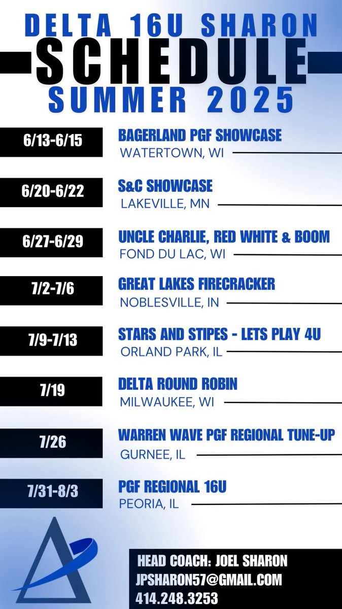 Summer Travel Ball season is here !! I’m excited to take the field with my talented <a href="/FastpitchDelta/">Delta Sports Performance Softball</a> Sharon 16u team !! I have a couple of weeks to fine tune a couple of things.Excited to get to work It’s gonna be a great summer !! Here is my Summer Schedule!  <a href="/SoftballDown/">Down South Softball</a>