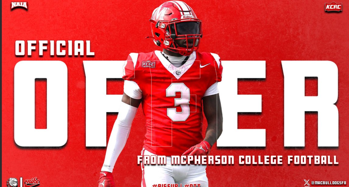 AlexDafnis1 (@alex_dafnis1) on Twitter photo I am blessed to announce that I have received another offer to play at the next level. Thank you McPherson College for the opportunity!
<a href="/AceJustin1/">Ace Justin 🇵🇫⚜️</a> <a href="/CoachCDII/">Chris Dixon II</a> <a href="/CoachBelles/">Steve Belles</a> <a href="/DontayMoch/">inferno performance</a> <a href="/BJMedia1/">BJ Media</a> <a href="/therealbeadle/">Adam Beadle</a> <a href="/JUSTCHILLY/">Just Chilly</a> <a href="/CodyTCameron/">Cody Cameron</a> <a href="/CSHSAthletics1/">CSHSAthletics</a> I am blessed to announce that I have received another offer to play at the next level. Thank you McPherson College for the opportunity!
<a href="/AceJustin1/">Ace Justin 🇵🇫⚜️</a> <a href="/CoachCDII/">Chris Dixon II</a> <a href="/CoachBelles/">Steve Belles</a> <a href="/DontayMoch/">inferno performance</a> <a href="/BJMedia1/">BJ Media</a> <a href="/therealbeadle/">Adam Beadle</a> <a href="/JUSTCHILLY/">Just Chilly</a> <a href="/CodyTCameron/">Cody Cameron</a> <a href="/CSHSAthletics1/">CSHSAthletics</a>