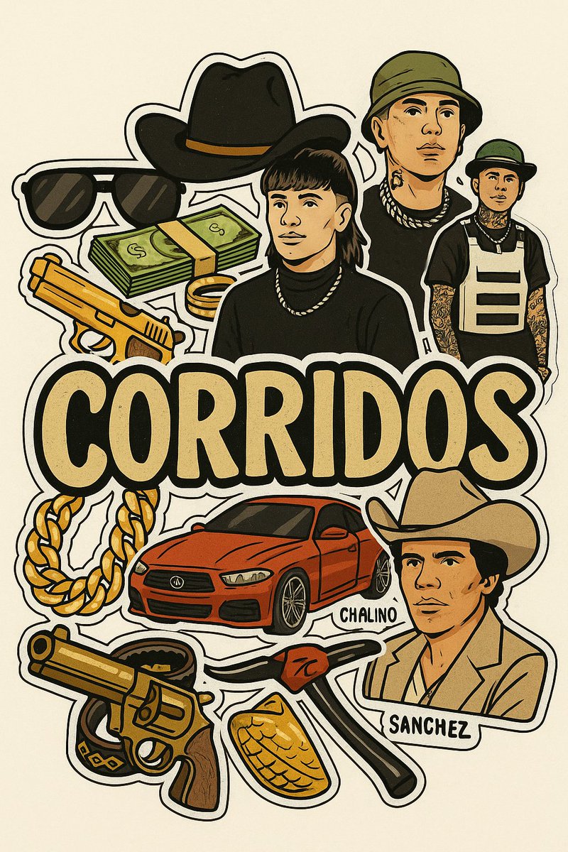 Corridos.

1. Género musical de origen norteño en el que se cuentan y se cantan historias —casi siempre reales— sobre amor, desamor, tragedias, traiciones, crímenes, negocios turbios, drogas, dinero, sexo, machismo, impunidad, excesos, parranda y narcotráfico. Generalmente,