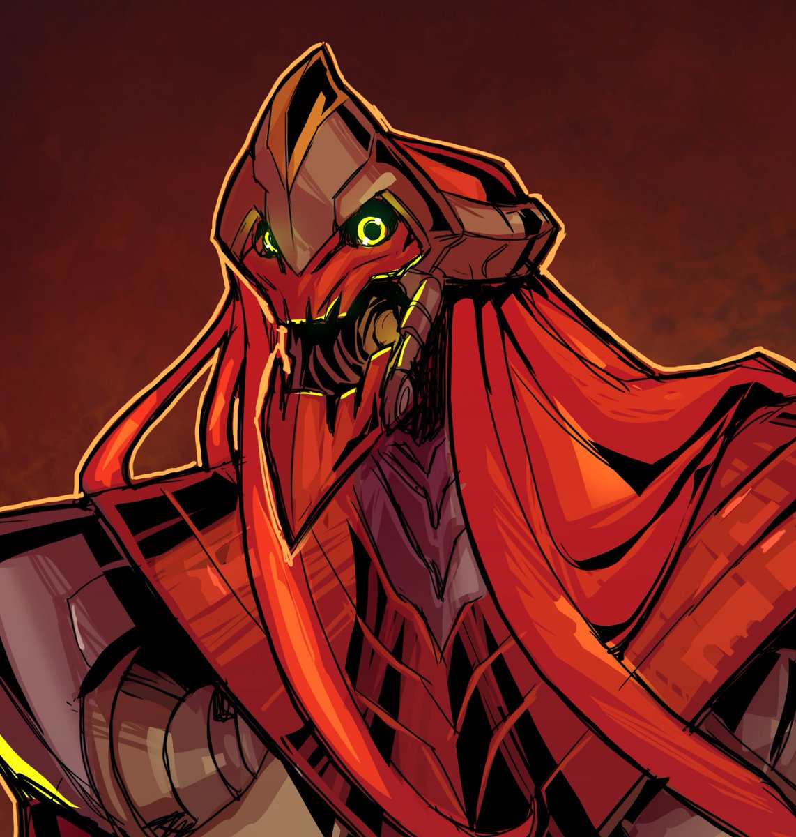 No one? Thrax from Osmosis Jones. 

 I finished drawing him (Calyx) and realized straight away something felt familiar 😅

#mechataur