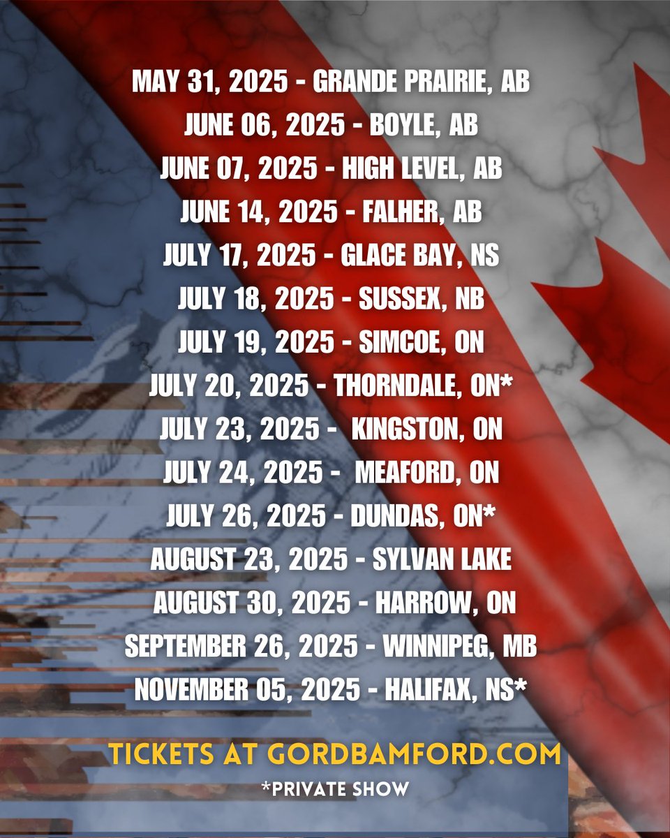 gordbamford's tweet image. I told you folks we were just gettin’ started! 🔥
We’ve added more dates to the 25th Anniversary Celebration Tour! (And more to come 👀)
To buy tickets or for more information visit gordbamford.com