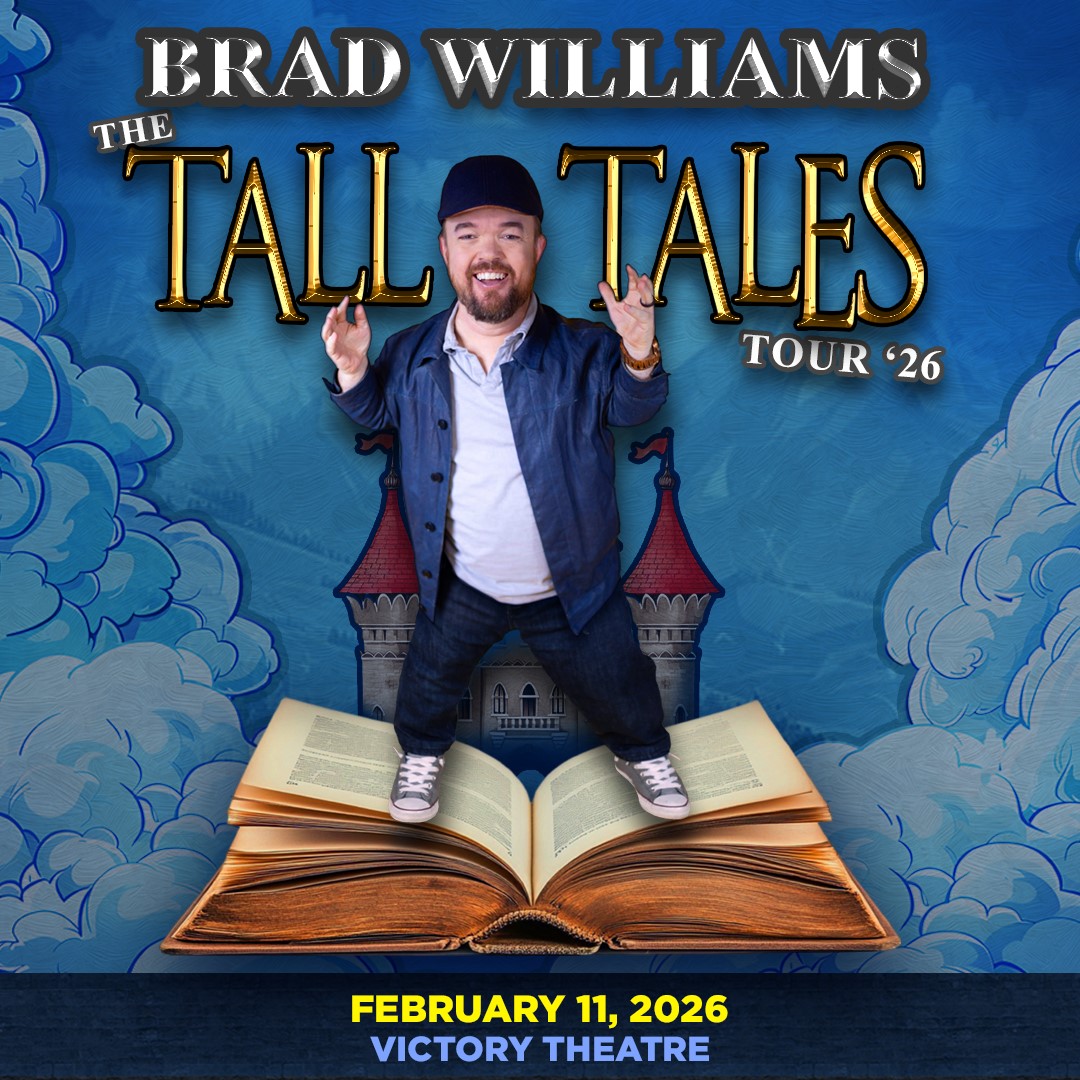 Brad Williams returns to the Victory Theatre on February 11th, 2026! Tickets on sale NOW! Tickets will be available at the Ford Center Ticket Office and bit.ly/BradWilliams_V…