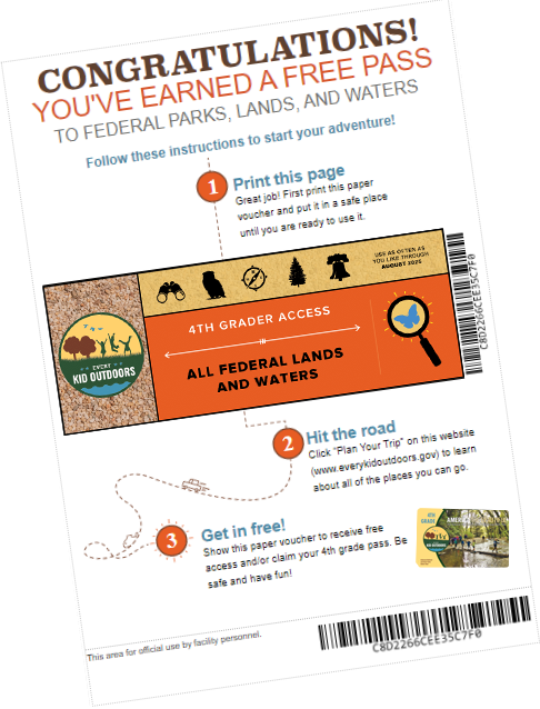 U.S. Department of Education (@usedgov) on Twitter photo Plan your #SummerLearning adventure with <a href="/NatlParkService/">National Park Service</a>'s "Every Kid Outdoors" program!
Learn how students in 4th grade can get free access to national parks, lands, and waters across the country: everykidoutdoors.gov. Plan your #SummerLearning adventure with <a href="/NatlParkService/">National Park Service</a>'s "Every Kid Outdoors" program!
Learn how students in 4th grade can get free access to national parks, lands, and waters across the country: everykidoutdoors.gov.