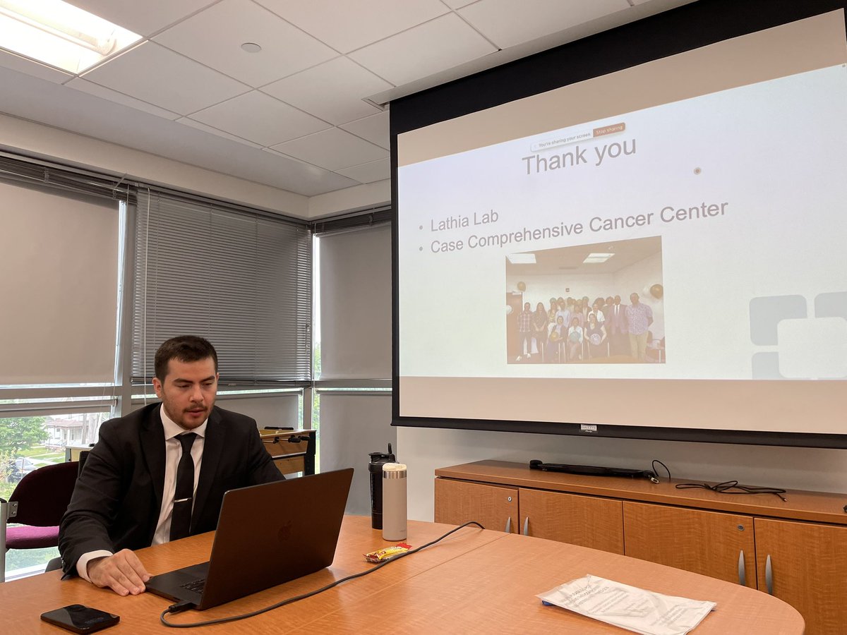 JustinLathia's tweet photo. Great way to end the week with #CCLCM medical student Alan defending his thesis! Congrats and great work, thanks for your input Drs. Williams and Grabowski https://t.co/xnqCjZtzSP