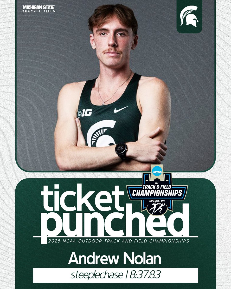 Ticket punched ✅
Breaks his own steeplechase school record ✅

Andrew Nolan's two big accomplishments in one race, running 8:37.83!

#GoGreen