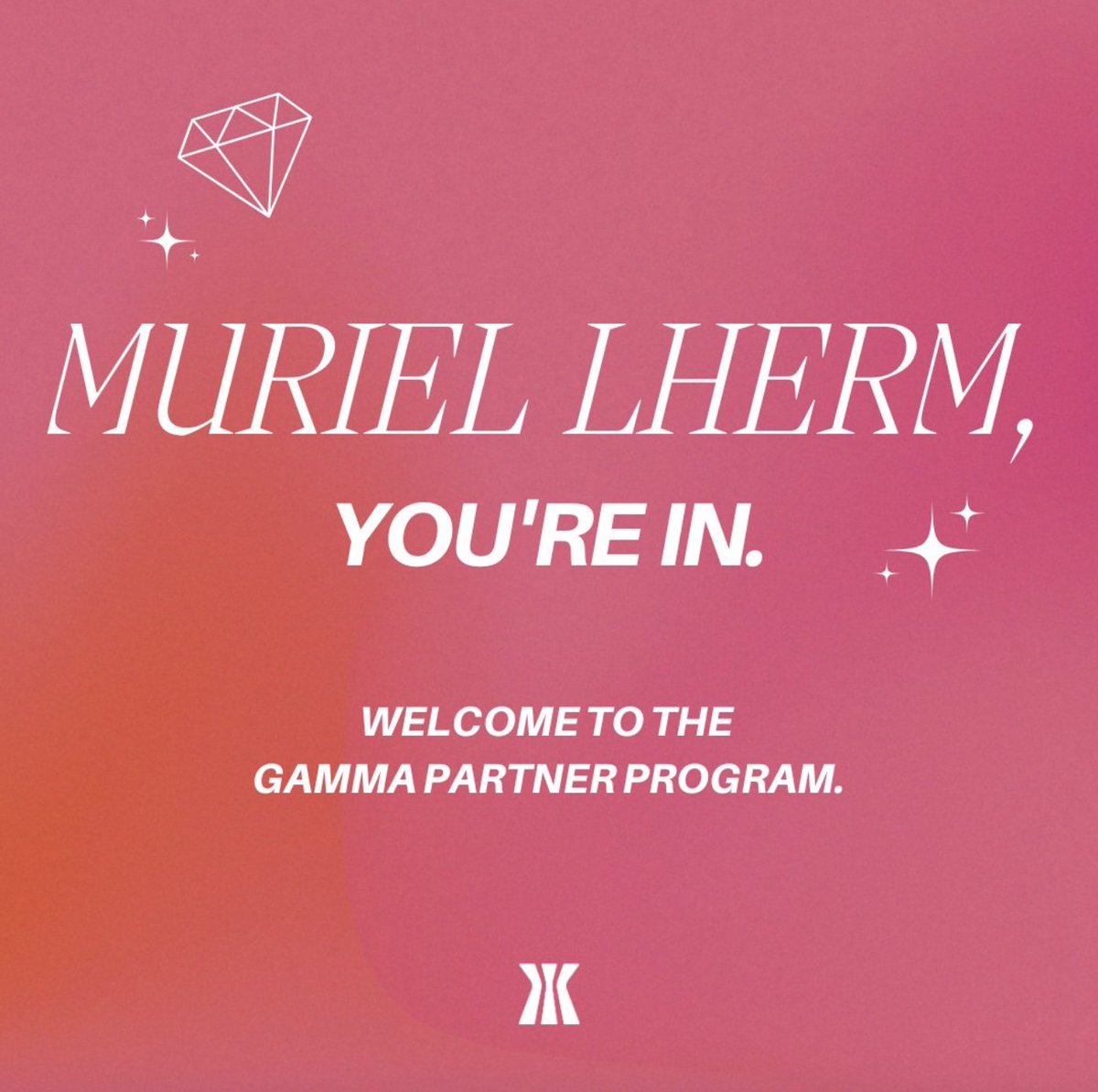 Feeling so excited to announce that I’m officially part of the Gamma Partner Program! 🌟✨🥰

Grateful, honored, and absolutely thrilled to join this amazing community of creators building on Bitcoin. Big thanks to <a href="/trygamma/">Gamma.io</a>  for the warm welcome, can’t wait to dive into this new