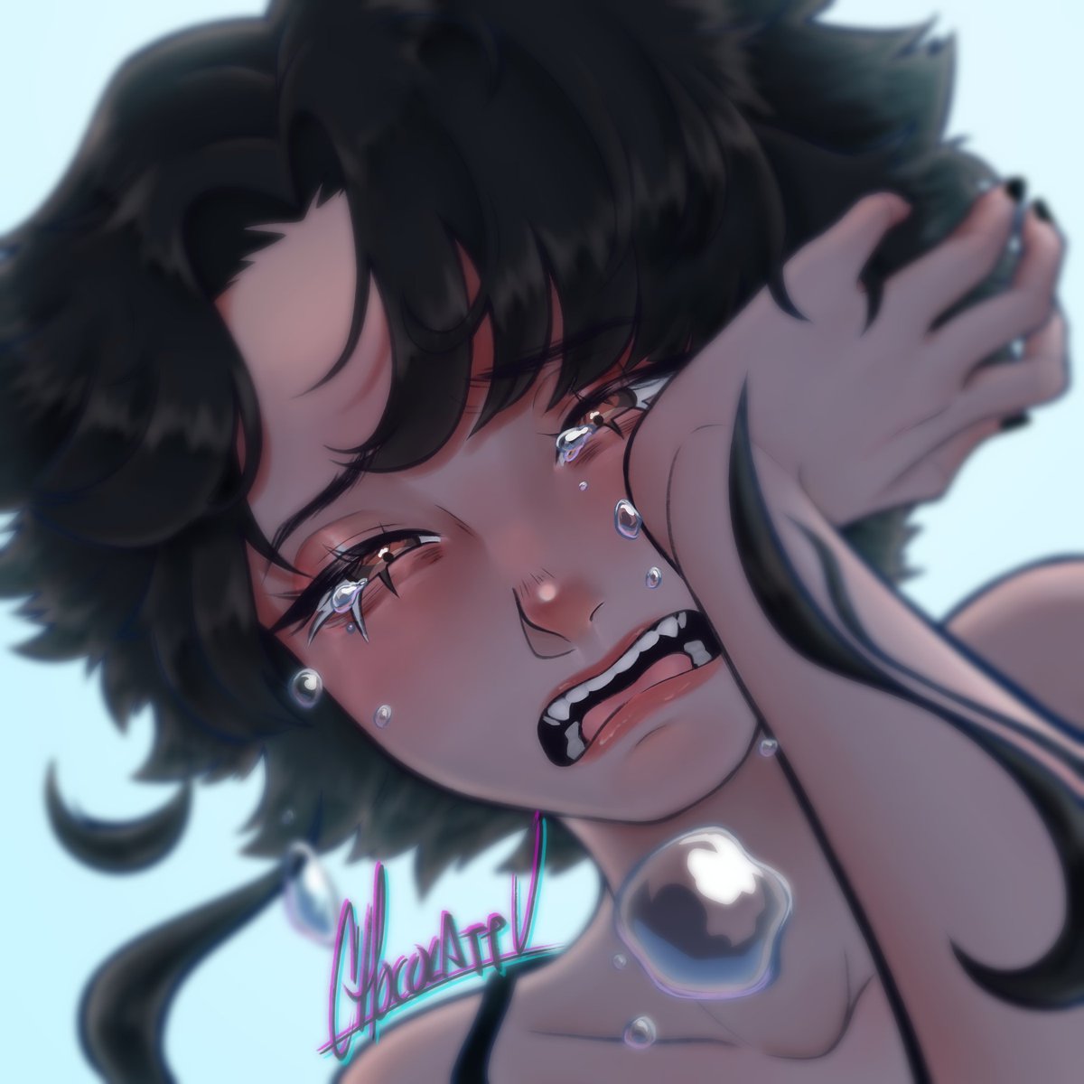 ChocolattV's tweet image. My favorite drawing in digital so far :D
The closest thing to a face reveal i'll do
#DigitalArtist #animeartist