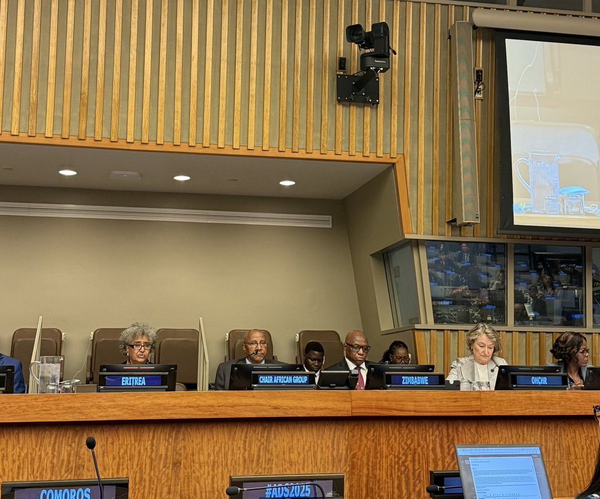 Eritrea_UN's tweet image. As @AmbStesfamariam affirmed on behalf of #Eritrea @UN, Africa is no longer a passive site of extraction—we are the architects of our future. We honor our past not to dwell in its shadow, but to build a more just tomorrow🇪🇷🌍#ADS2025 #AfricaRemembers #AfricaRises #AfricaReclaims