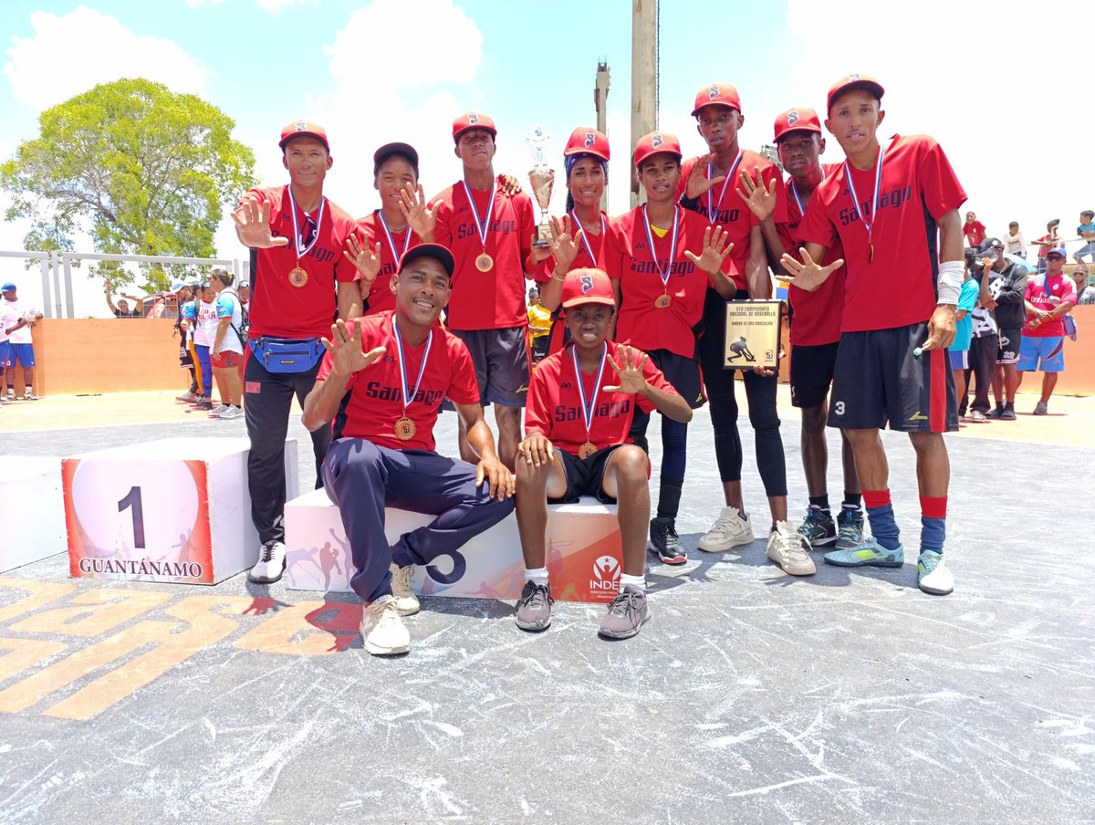 El anfitrión Guantánamo, La Habana y Santiago de Cuba ocuparon las plazas del uno al tres en el Campeonato Nacional de #Baseball5 concluido hoy.
¡Felicidades a ellos, al resto de los participantes y a las autoridades que tributaron a la organización del evento!
#BeisbolCubano