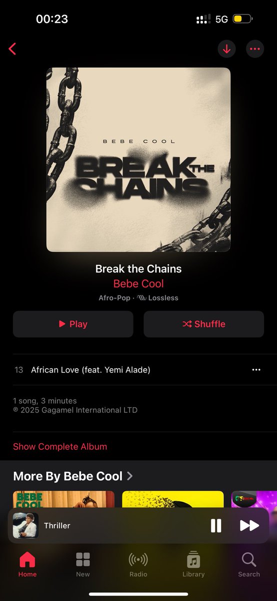 Break the  chains <a href="/BebeCoolUG/">Bebe Cool</a> wow this project keep’s giving can’t get enff of African love ft <a href="/yemialadee/">✊🏾 yemialade</a> .. then that <a href="/baraka/">باراکا</a> song 💯💯💯