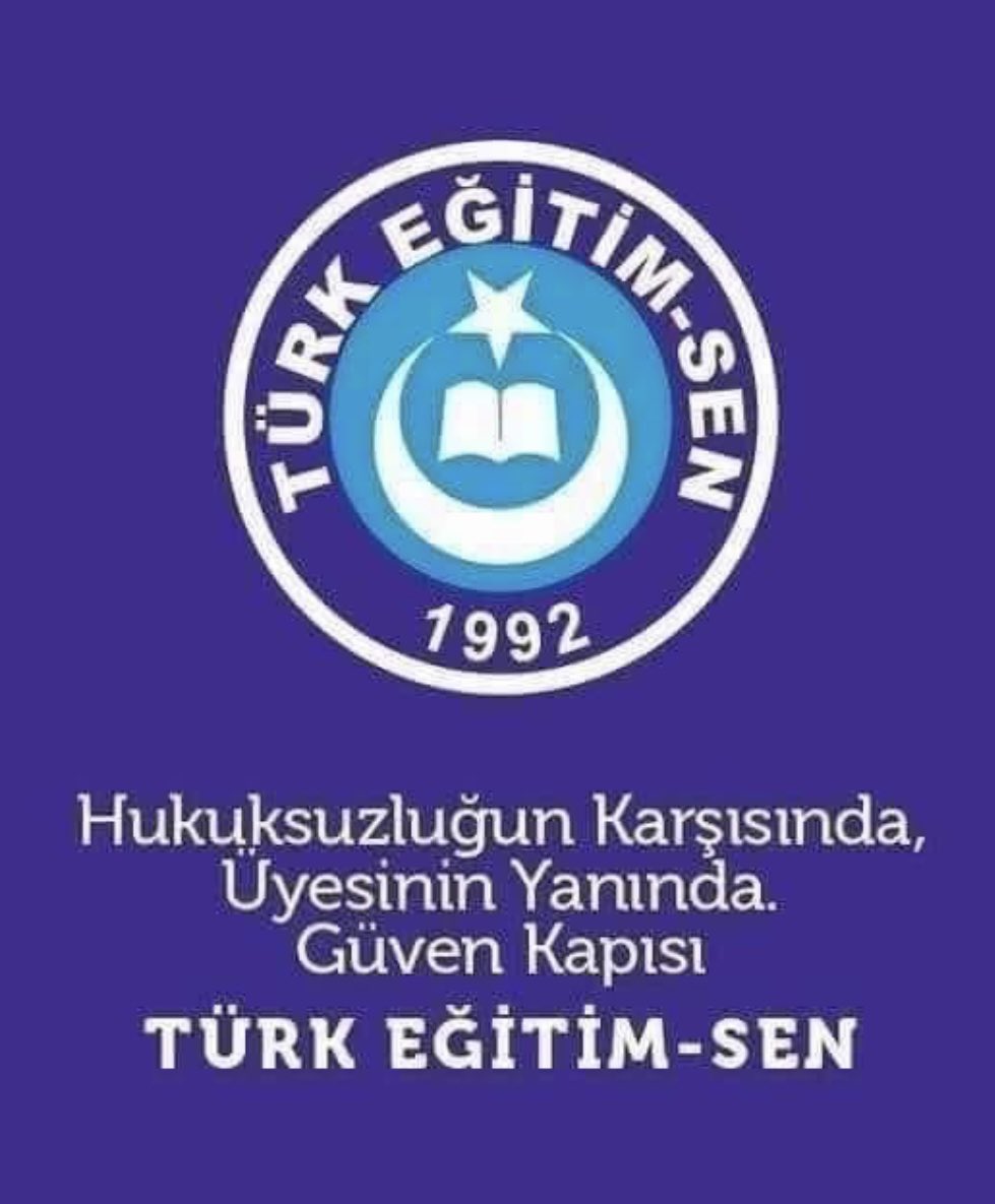 <a href="/TalipGeylan06/">Talip Geylan</a> Eğer ; Hak haksızlıktan yüce,
Sevgi nefretten üstün,
Aydınlık karanlıktan güçlüyse,
çaresi yok ; Türk Eğitim Sen kazanacak !
Hak arama mücadelemize emek ve gönül veren herkese,ilkeli ve onurlu duruşun simgesi olan üyelerimize teşekkür ederiz.
#TürkEğitimSenGüvenKapısı🇹🇷