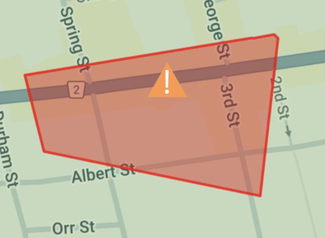 Our crews are aware of a power outage affecting the highlighted area  and are actively working on restoration.