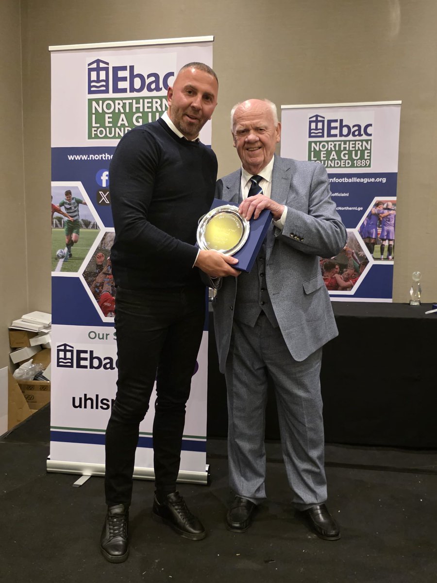 EbacNorthernLge's tweet photo. The 2024-25 @EbacUK Northern League Division Two Manager of the Year @HordenCWFC Jonny Payne https://t.co/HbllhixHjE