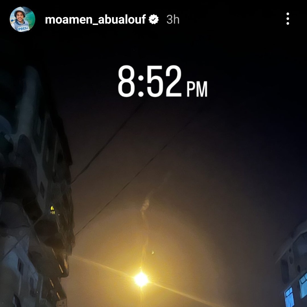 Palestinians are saying their goodbyes on their stories. The IOF are dropping illumination bombs all around them. 

"If we disappear and no news is heard from us, let prayer remain the promise between us."
