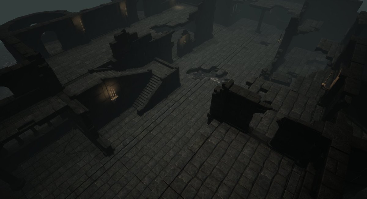 RekeshGaal's tweet image. Progress on the underground temple environment. ⛏️

Finished asset creation and temple design this week. Facilitating the final build with this pre-assembled scene! ✨

#DarkFantasy #IndieGame #horrorgame #indiedev #devlog #screenshotsaturday #ゲーム制作 #solodev #gamedev #jogos