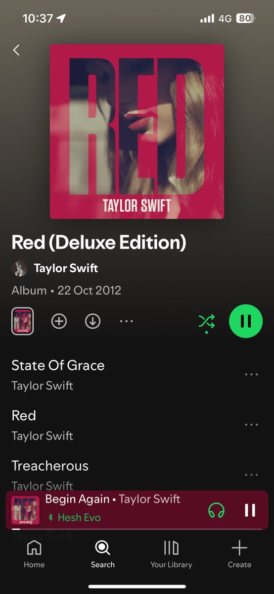 wister1agard3n's tweet image. shuffled red for a bit of nostalgia and begin again was the first song to play oh i will cry