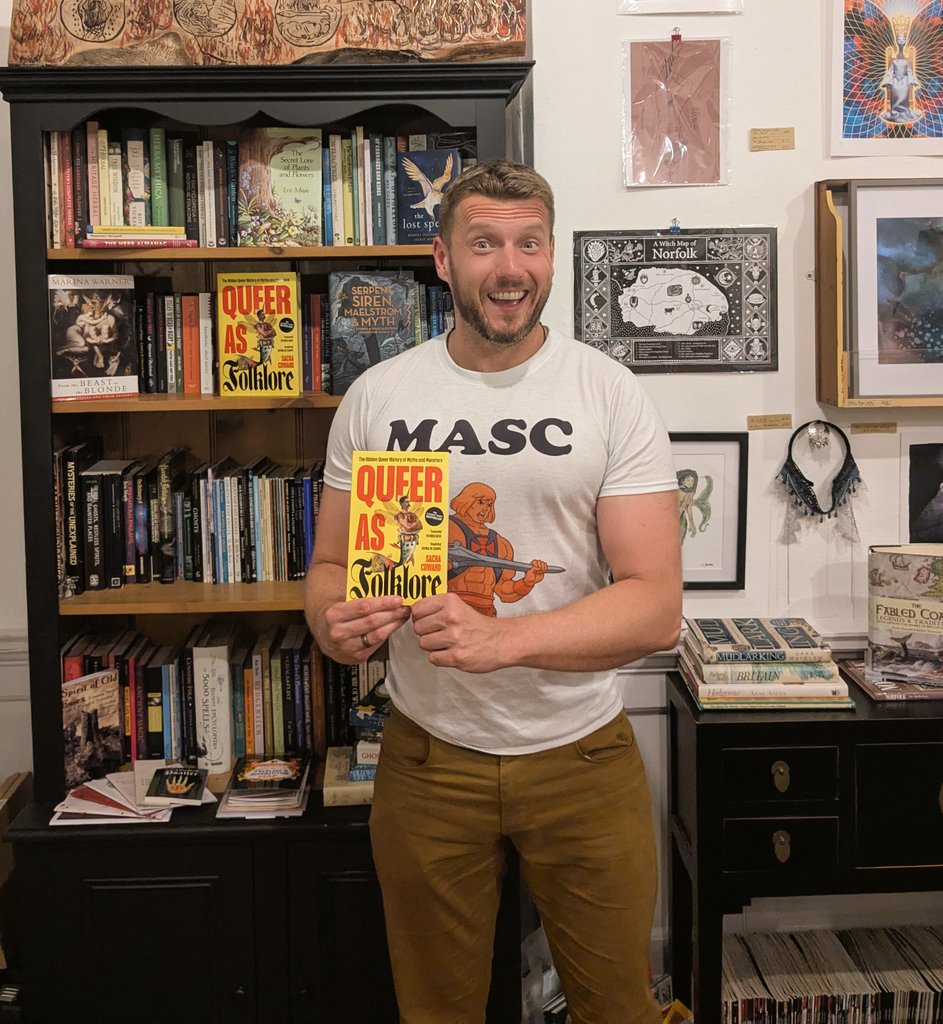 Things have been very tricky today, still processing a lot of stuff, but talking about the things I love with queer folk always makes me happy regardless.

 Thanks to the East Anglian Folklore Centre for having me!