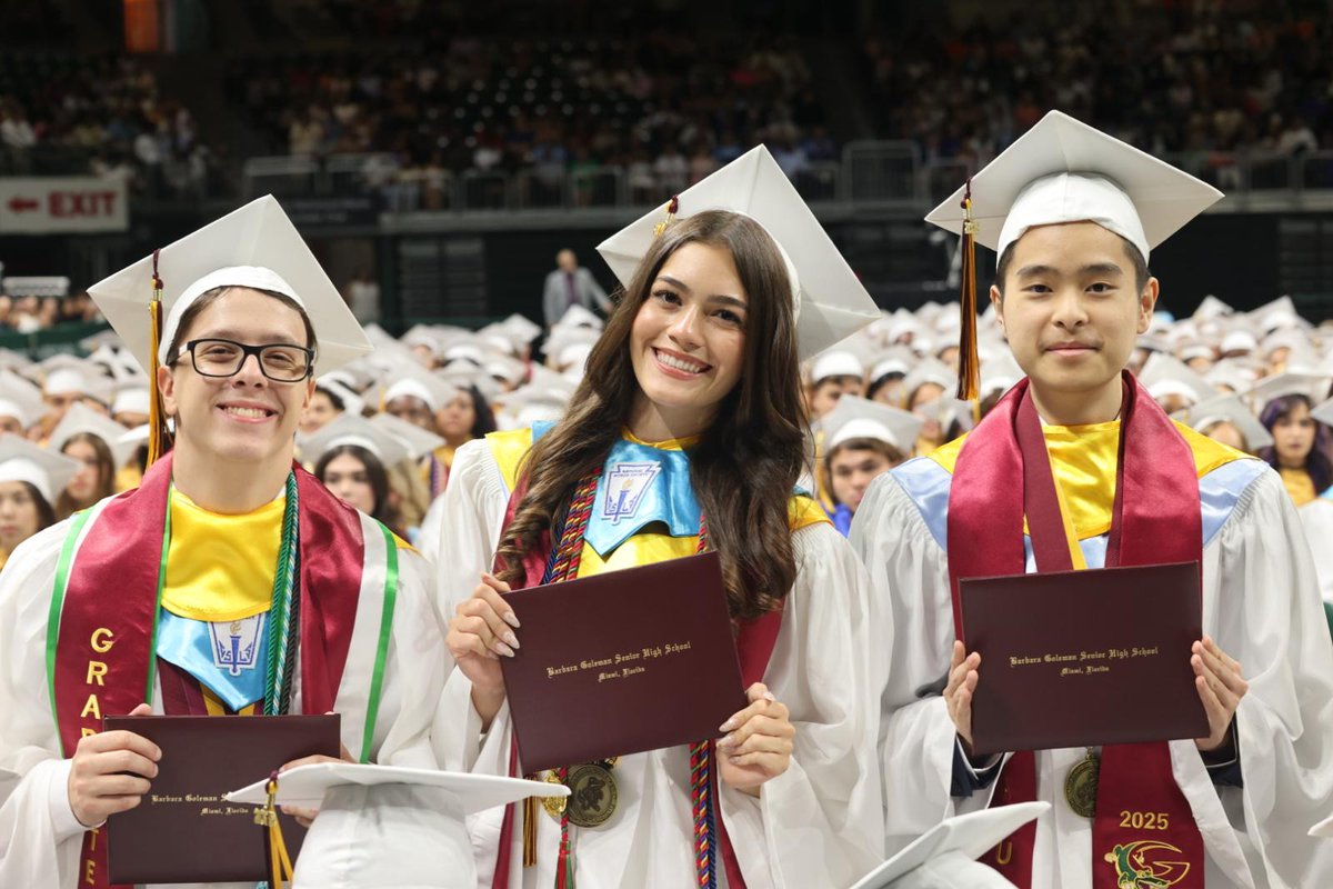 Miami-Dade Schools (@mdcps) on Twitter photo It was a day to remember at <a href="/Goleman_Gators/">Barbara Goleman Senior High</a>. The #Classof2025 took the stage and closed out an important chapter. The world awaits your greatness!
#MDCPSGrad #YourBestChoiceMDCPS It was a day to remember at <a href="/Goleman_Gators/">Barbara Goleman Senior High</a>. The #Classof2025 took the stage and closed out an important chapter. The world awaits your greatness!
#MDCPSGrad #YourBestChoiceMDCPS