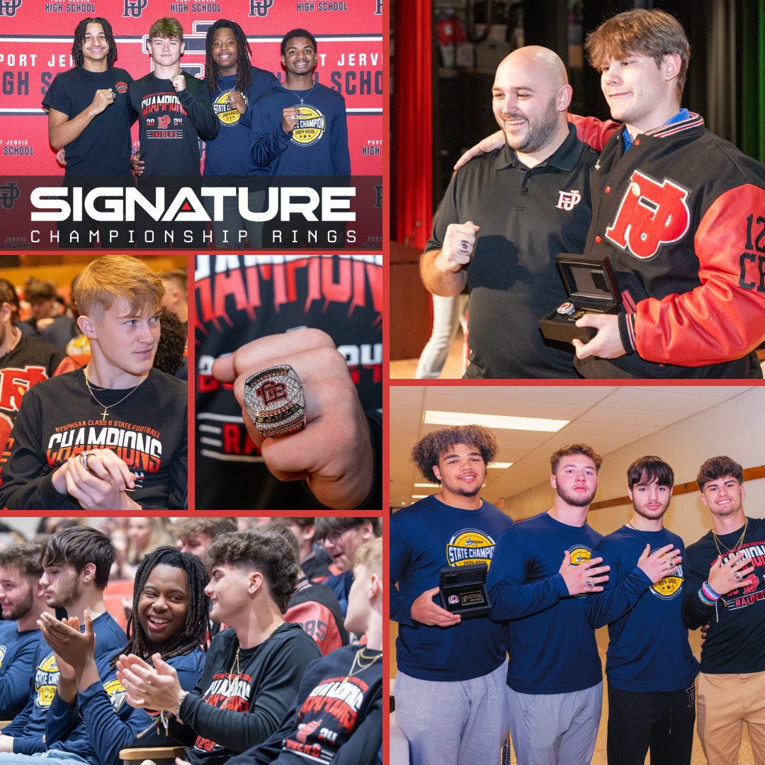 🏆 Port Jervis High School Football – NYSPHSAA Class B Champions! 🏈
Thank you for trusting us with your championship rings — it’s an honor to celebrate your success! 💍
📸 Photo credit: FB/Red and Black Touchdown Club, Inc. 
#RingSZN #Champions