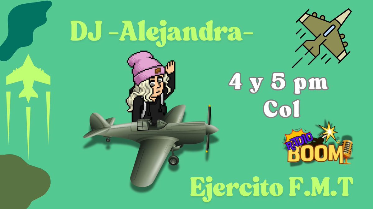 RadioBoomHB (@radioboomes) on Twitter photo Comenzamos la tarde desde <a href="/EjercitoFMThb/">Ejército FMT</a> con Dj Alejandra en cabina !! 🎶🎶🎉 sintoniza y diviértete en RadioboomHb.com Comenzamos la tarde desde <a href="/EjercitoFMThb/">Ejército FMT</a> con Dj Alejandra en cabina !! 🎶🎶🎉 sintoniza y diviértete en RadioboomHb.com
