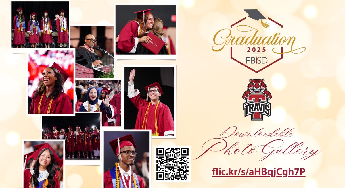 Fort Bend ISD (@fortbendisd) on Twitter photo 🎓 Relive the memorable moments of the Travis High School graduation! Check out the photo gallery featuring the proud graduates of the Travis Tigers Class of 2025. Congratulations! flic.kr/s/aHBqjCgh7P
#FBISDGraduation #ClassOf2025 #FBISDProud <a href="/THS_Tigers/">Travis High School</a> 🎓 Relive the memorable moments of the Travis High School graduation! Check out the photo gallery featuring the proud graduates of the Travis Tigers Class of 2025. Congratulations! flic.kr/s/aHBqjCgh7P
#FBISDGraduation #ClassOf2025 #FBISDProud <a href="/THS_Tigers/">Travis High School</a>