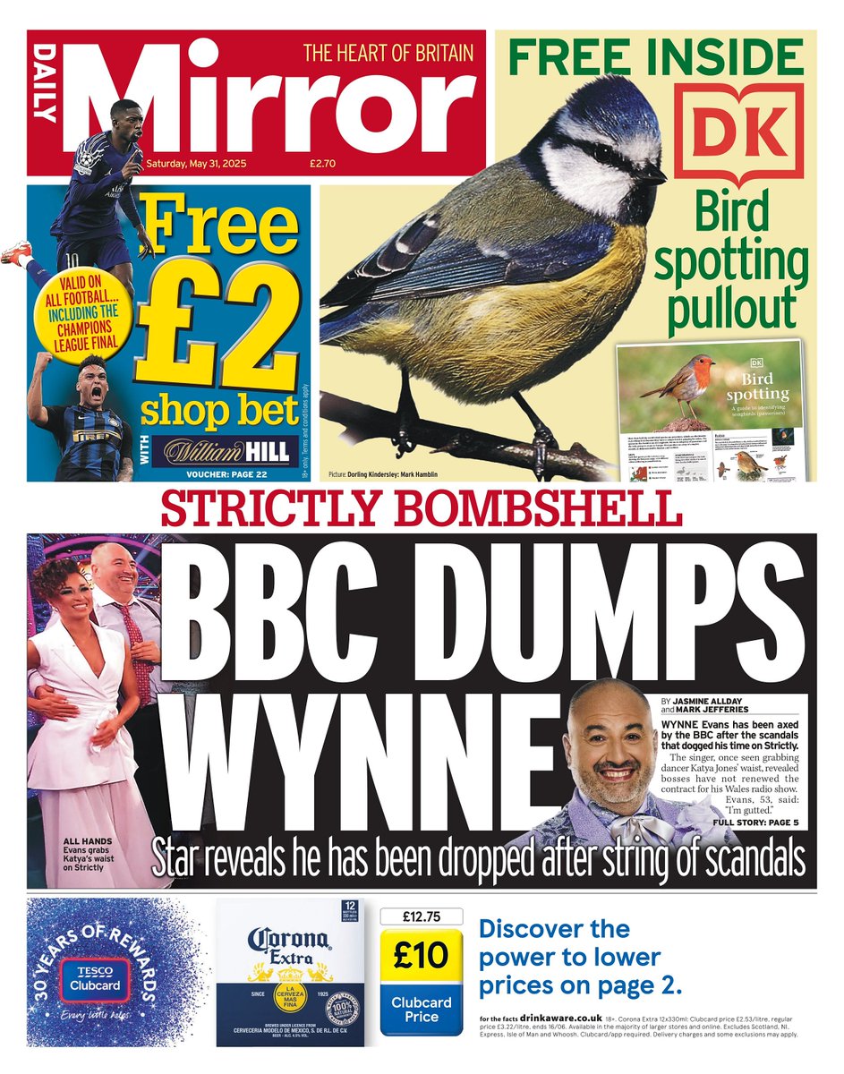 π΅ππππ πΏππππ πππππ’ π° (@ukpapers) on Twitter photo π¬π§ BBC Dumps Wynne
β«Wynne Evans axed by BBC after Strictly scandal as he shares emotional statement
β«<a href="/jasmine_allday/">Jasmine Allday</a> <a href="/mirrorjeffers/">Mark Jefferies</a>
β«is.gd/xxB0uT
#frontpagestoday #UK <a href="/DailyMirror/">The Mirror</a> π¬π§ BBC Dumps Wynne
β«Wynne Evans axed by BBC after Strictly scandal as he shares emotional statement
β«<a href="/jasmine_allday/">Jasmine Allday</a> <a href="/mirrorjeffers/">Mark Jefferies</a>
β«is.gd/xxB0uT
#frontpagestoday #UK <a href="/DailyMirror/">The Mirror</a>