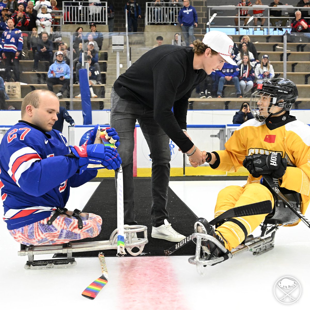 Buffalo Sabres (@buffalosabres) on Twitter photo Tage Thompson dropped the puck on Team USA's semifinal matchup against China at #SledWorlds tonight 🙌
<a href="/usahockey/">USA Hockey</a> | <a href="/paraicehockey/">Para Ice Hockey</a> Tage Thompson dropped the puck on Team USA's semifinal matchup against China at #SledWorlds tonight 🙌
<a href="/usahockey/">USA Hockey</a> | <a href="/paraicehockey/">Para Ice Hockey</a>