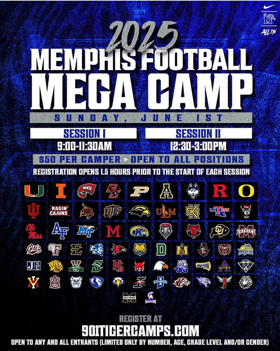 lukefaler7's tweet image. Super pumped to be at Memphis Mega Camp and the Dallas showcase June 1st and June 2nd!
@Coach_Smith10
@tcramsey19
@coachdmstewart
@CoachCaseyWoods
@Coach_Pflug
@CoachMicahFaler
@CoachShanefelt