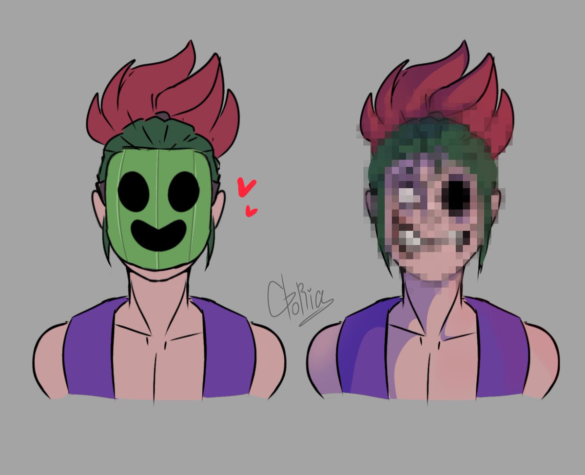 Hedcanon: he hides his face under a mask so he doesn't scare visitors to the star park with his face because it's disfigured.

#BrawlStars