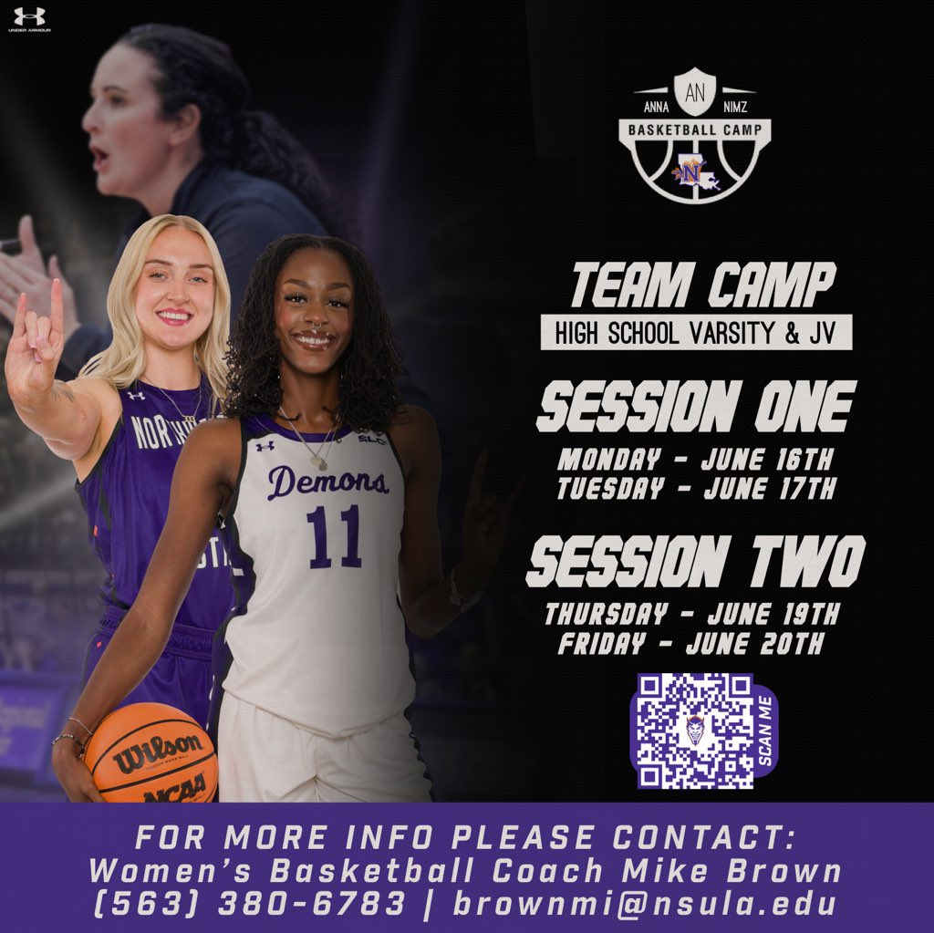 NSU Women's Hoops (@nsudemonswbb) on Twitter photo Session one is open and session two has a few spots left! Come out to Prather and compete at a high level!! We can’t wait to see you 🤘🏀 Contact <a href="/brownie50226/">Mike Brown</a> for more information!!! Session one is open and session two has a few spots left! Come out to Prather and compete at a high level!! We can’t wait to see you 🤘🏀 Contact <a href="/brownie50226/">Mike Brown</a> for more information!!!