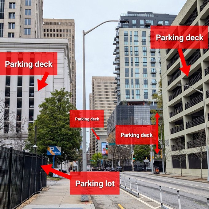 Even our urban cores are all parking.