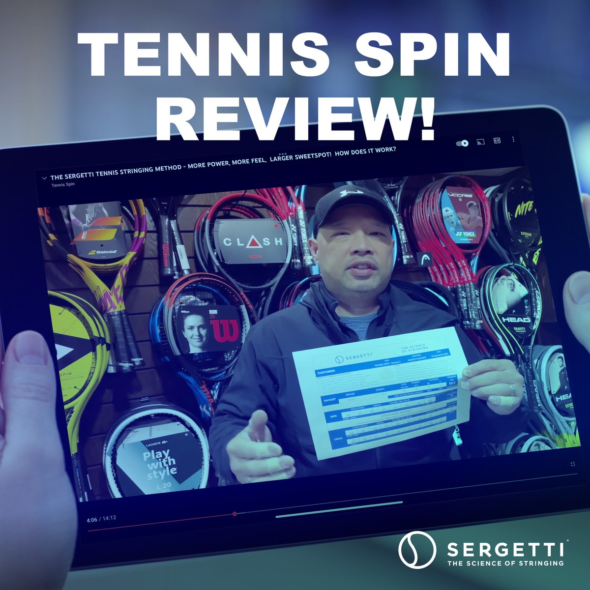 The Sergetti Tennis Stringing Method💥
More power
More feel
Larger sweetspot
HOW DOES IT WORK?

Listen to the Tennis Spin review, a totally reliable and independent source in tennis: youtube.com/watch?v=uy09L5…

Get your Personalized Tension Sheet: sergetti.com/en/💥
#Tennis