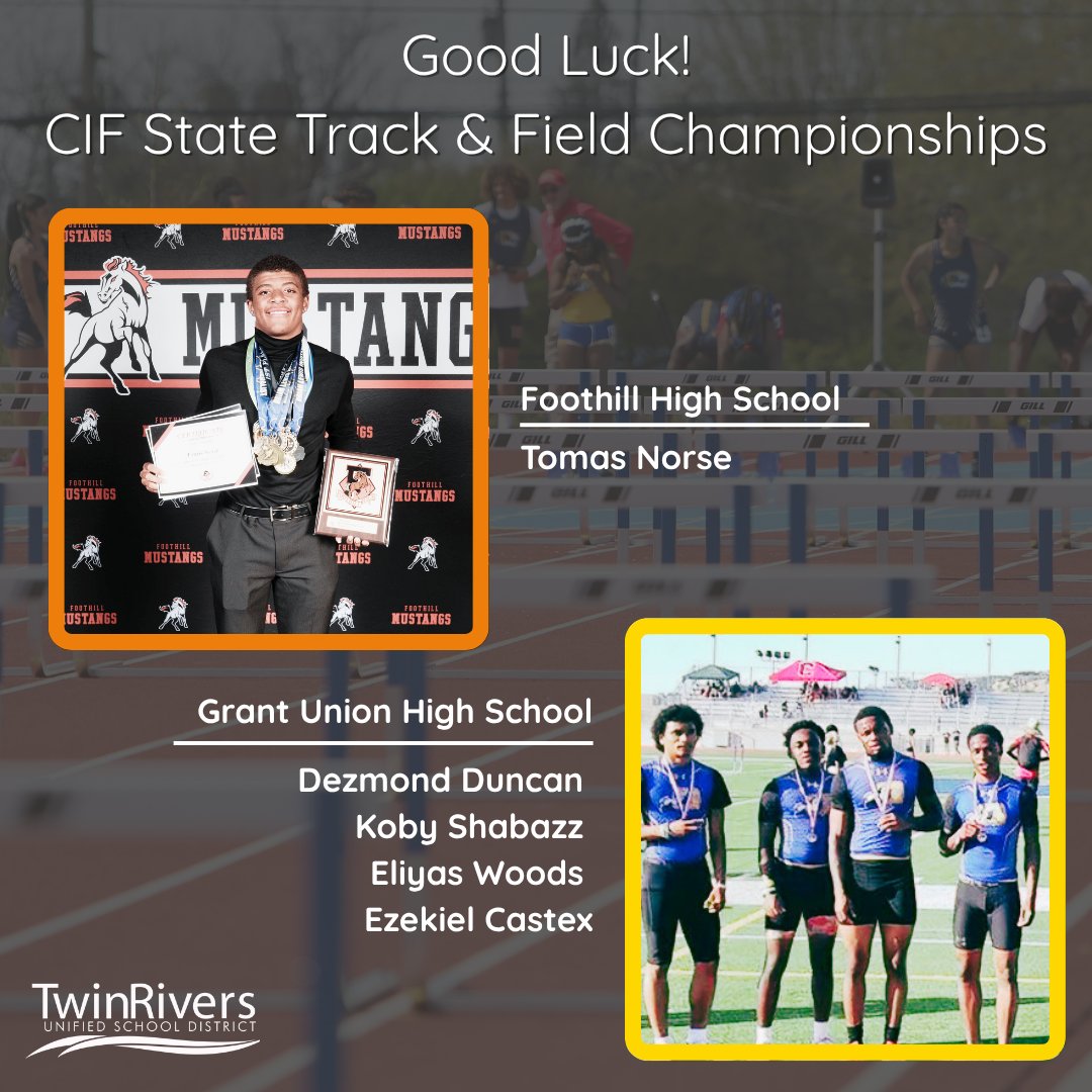 So proud of our TR student-athletes at the CIF State Track &amp; Field Championships today and Saturday in Clovis!